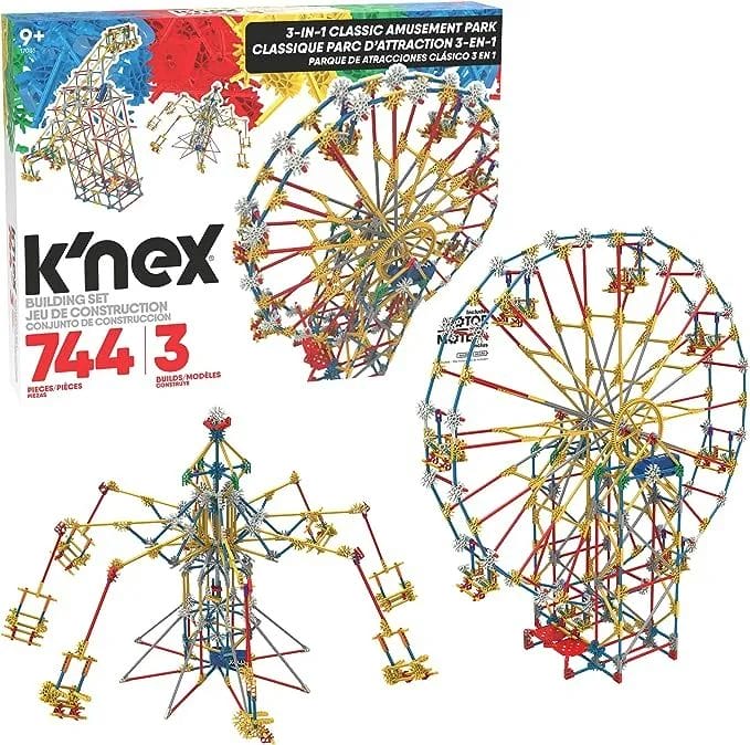 K'NEX Thrill Rides 3-in-1 Classic Amusement Park Building Set