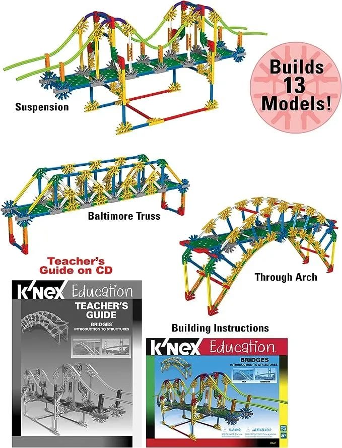 K'NEX Education Intro to Structures Bridges Set Examples