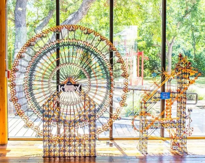 K'NEX Difficult Projects Roller Coaster and a Ferris Wheel
