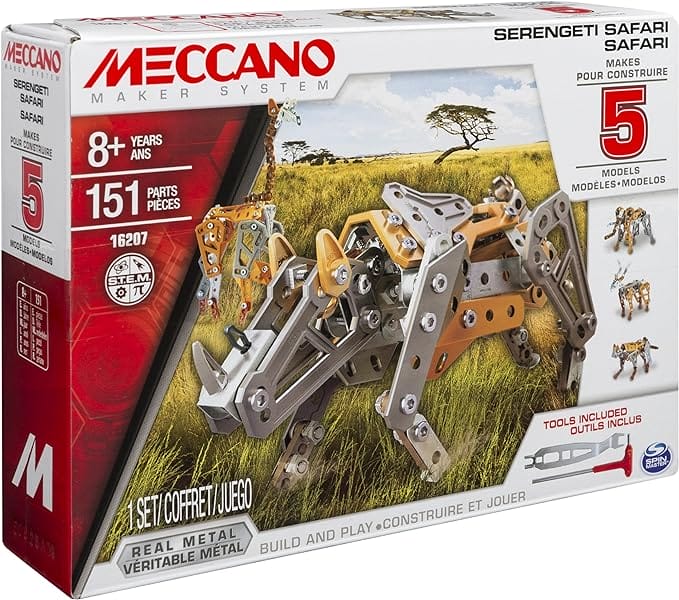 Meccano Erector - 5 Model Building Kit, Serengeti Safari