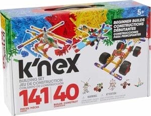 K'NEX Beginner 40 Model Building Set - 141 Parts - Ages 5 & Up - Creative Building Toy, Multi, 141 K'NEX Parts and Pieces,Includes Instruction Booklet