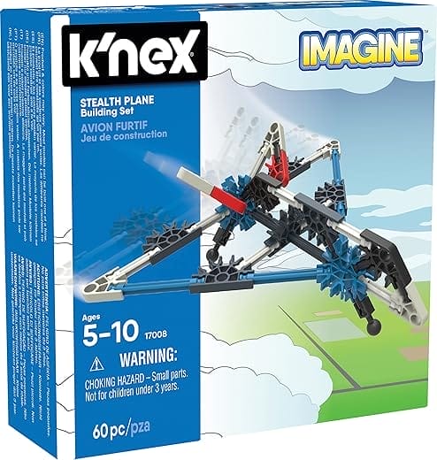 K'NEX - Stealth Plane Building Set 60 Pieces For Ages 5+ Construction Education Toy