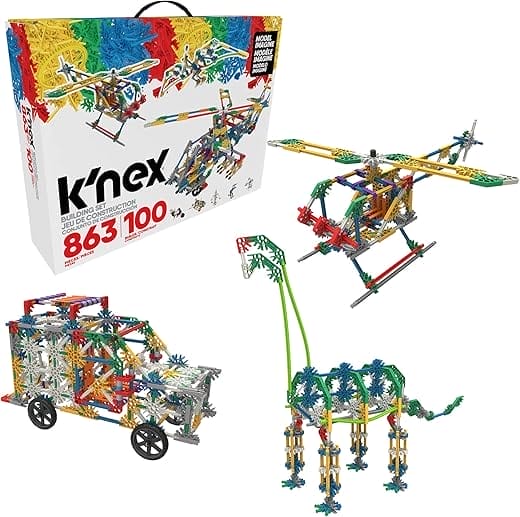 K’NEX Imagine: 100 Model Building Set – 863 Pieces, STEM Learning Creative Construction Model for Ages 7-10, Interlocking Engineering Toy for Boys & Girls, Adults - Amazon...